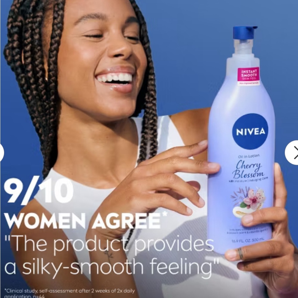 NIVEA Cherry Blossom Oil in Lotion 16.9 OZ - Picture 3 of 3